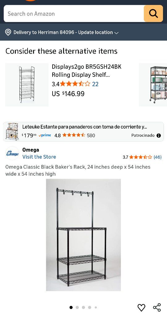 Omega 18" Deep x 42" Wide x 63" High Classic Black