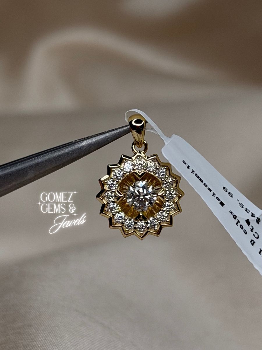 Sterling Silver Moissanite Pendant 