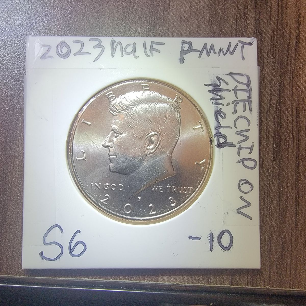 2023 half dollar W/ diechip.