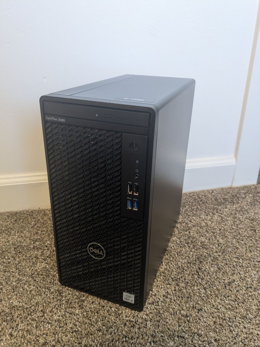 Dell OptiPlex 3080 MT – i3-10100 / 8GB / 250GB SSD + 1TB HDD / Dedicated GPU – Win 11 Pro