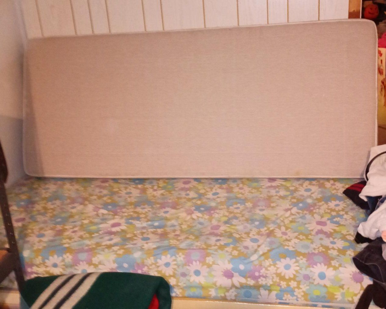 Free single bed frame and matress and foam topper