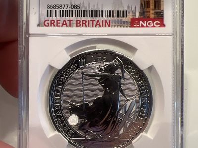 2025 Great Britain 2 Pounds Britannia 1 oz Silver Coin NGC MS 70