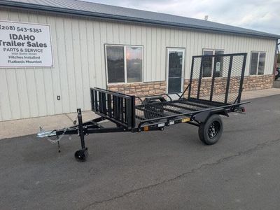 2023 Wingman Trailers 5x9 Slant Load ATV Trailer Side Ramps & Rear Ramps