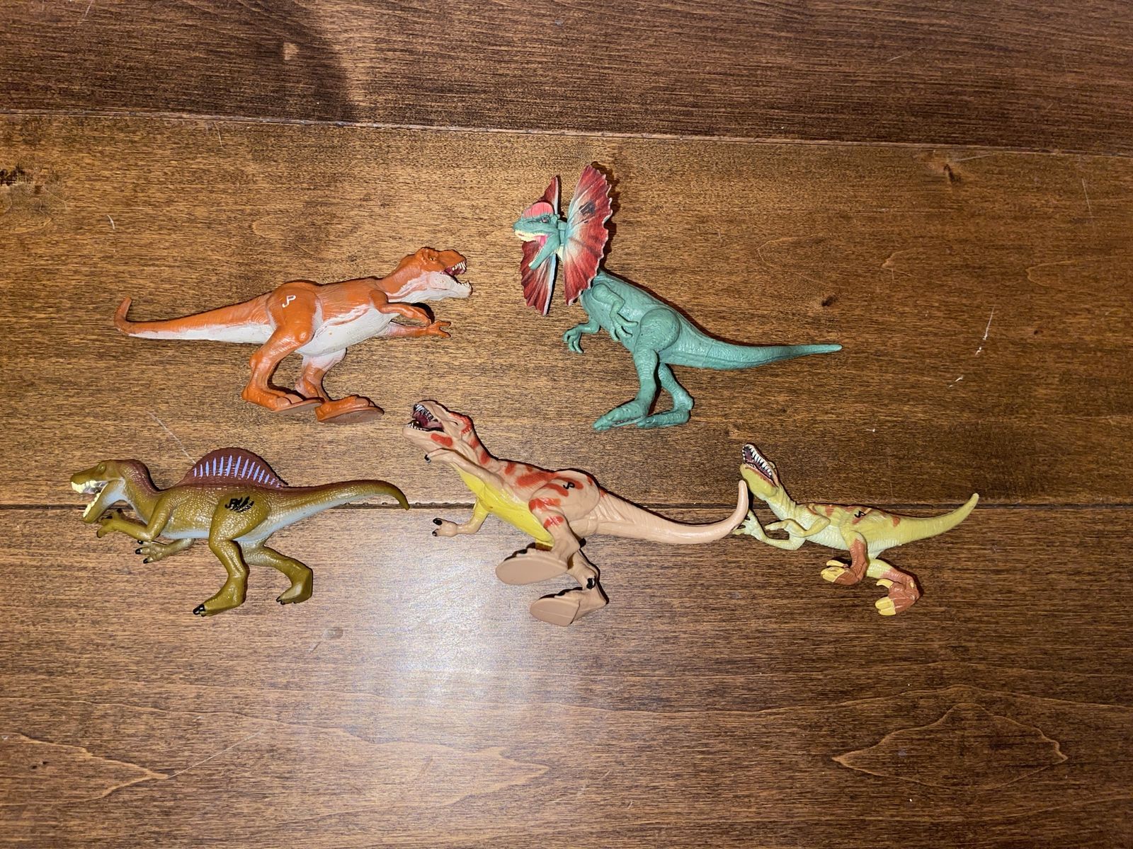 Set of 5 Extra Small Jurassic Park Dinosaurs