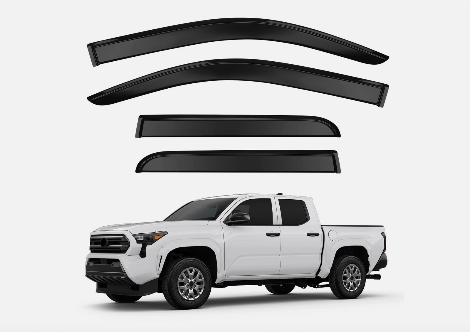 Window Visors Rain Guards for 2024-2026 Toyota Tacoma Double Cab Vent Shades