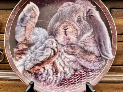 Adorable Footloose Bunny Collector Plate