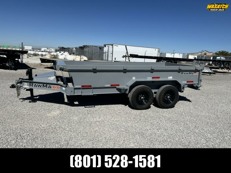RawMaxx 7x14 GDX Heavy Duty 13lb I-Beam Dump Trailer