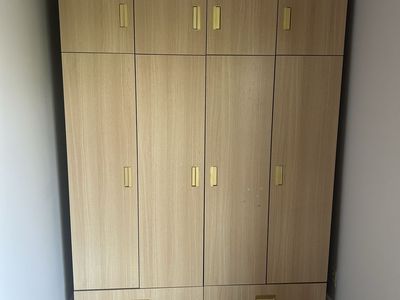 Wayfair Wood-Look Wardrobe Closet - 127" L (2x 63" units) x 83" H x 20" D, Multi-Door/Drawer