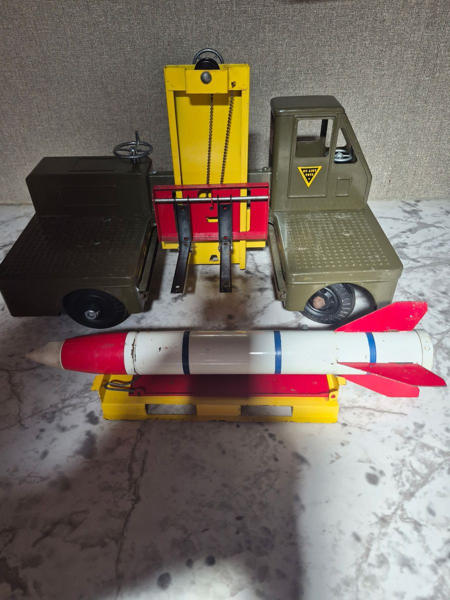 Vintage 1950s Nylint No. 2800 Guided Missile Carrier Truck w/ Missile