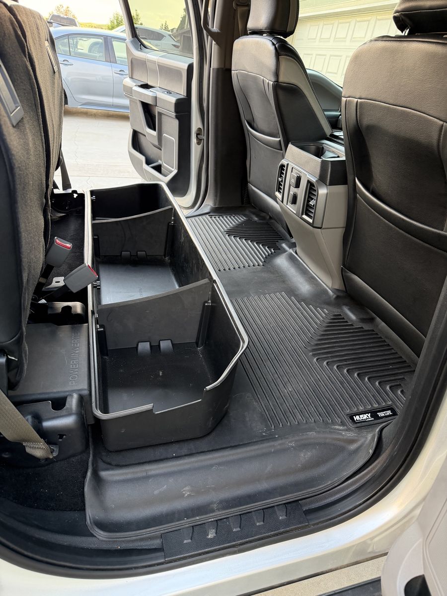Ford F-150 floor mats and storage