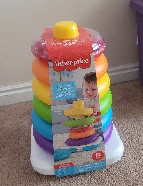 Fisher-Price Giant Rock-a-Stack Baby Stacking Toy for 12m+
