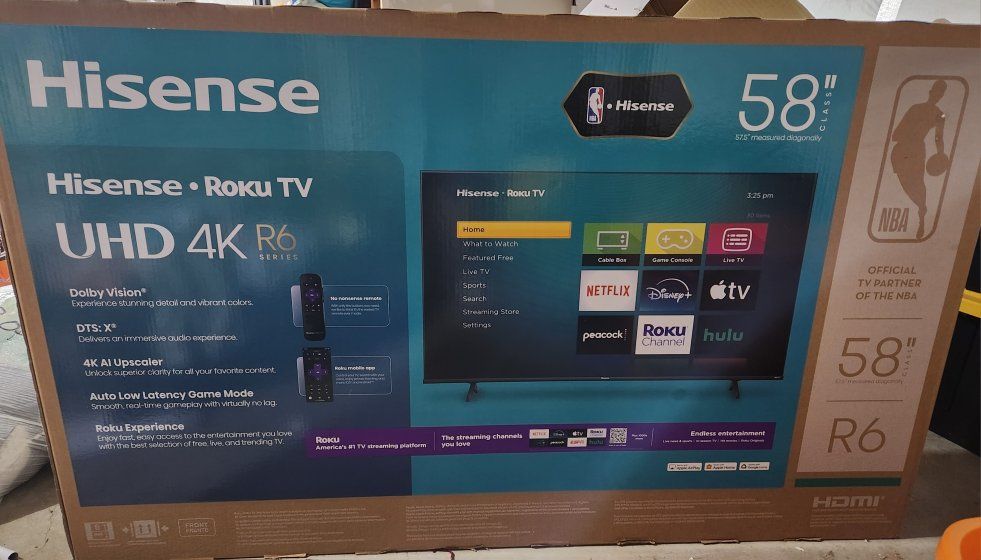 Hisense 58" Class R6 Series 4K UHD HDR Roku Smart TV with Dolby Vision & Game Mode