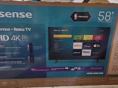 Hisense 58" Class R6 Series 4K UHD HDR Roku Smart TV with Dolby Vision & Game Mode