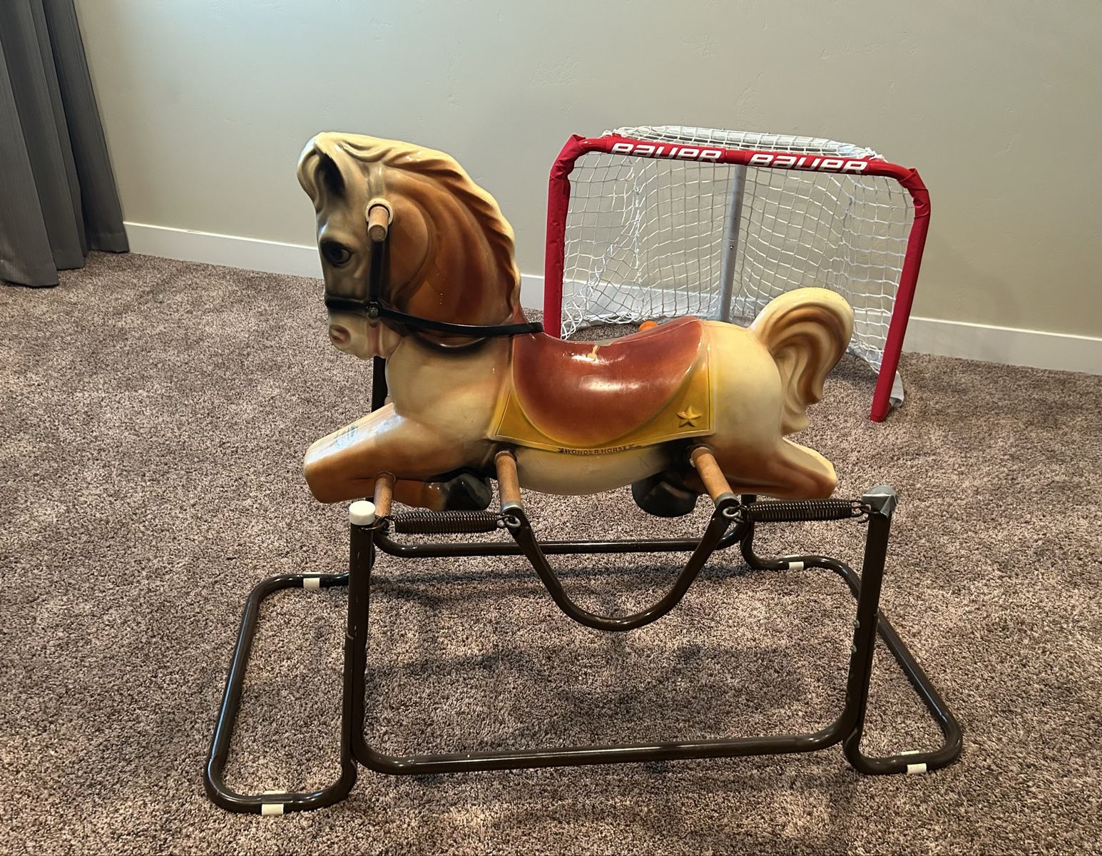 Vintage Wonder Pony Rocking Horse Toy - Classic Spring Rider for Kids