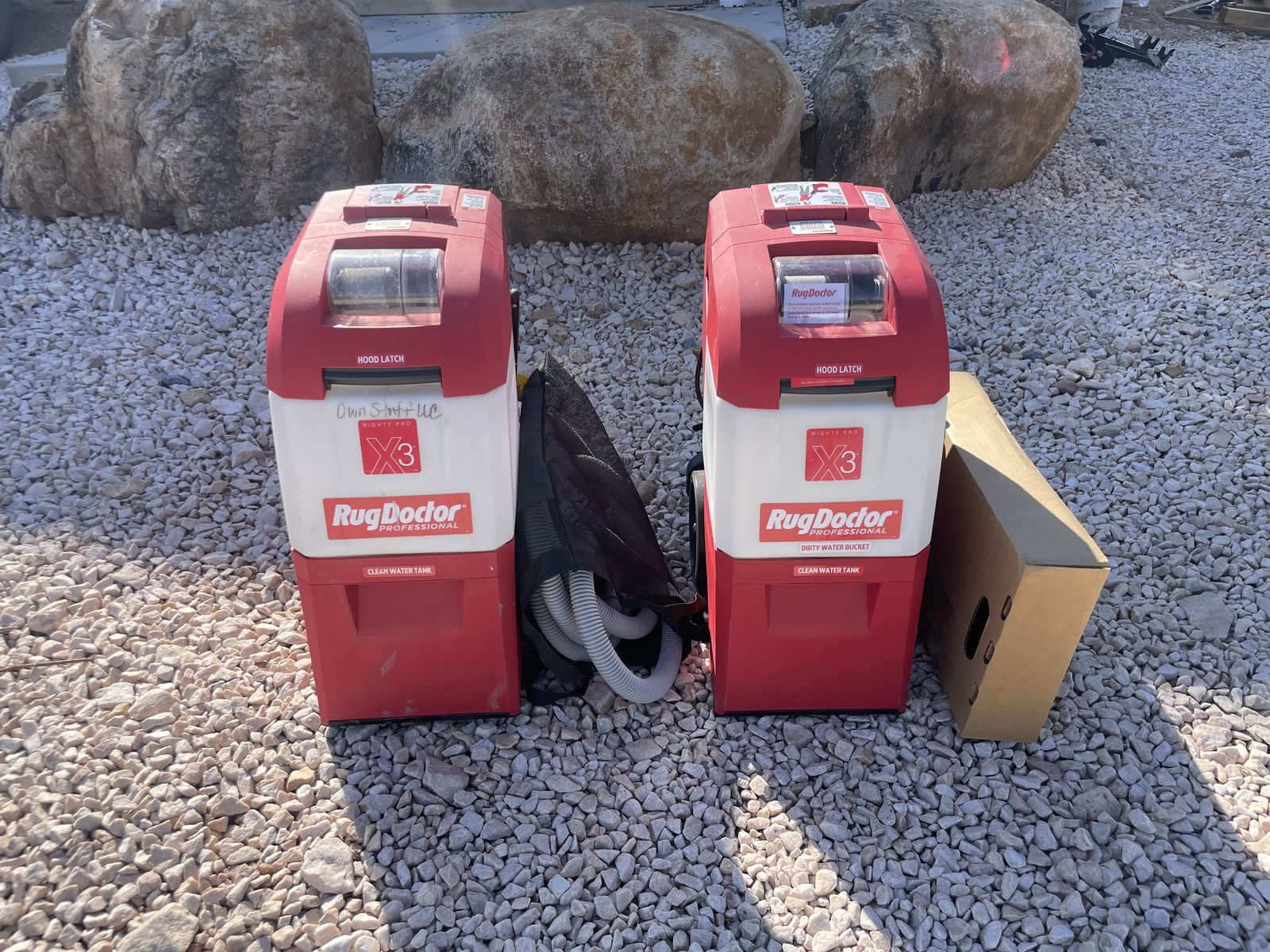Two Rug Doctor Mighty Pro X3 Carpet Cleaner Machines