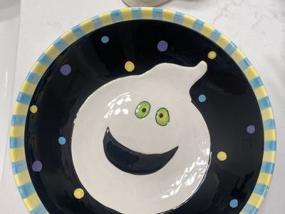 Ceramic Halloween Ghost Large Bowl