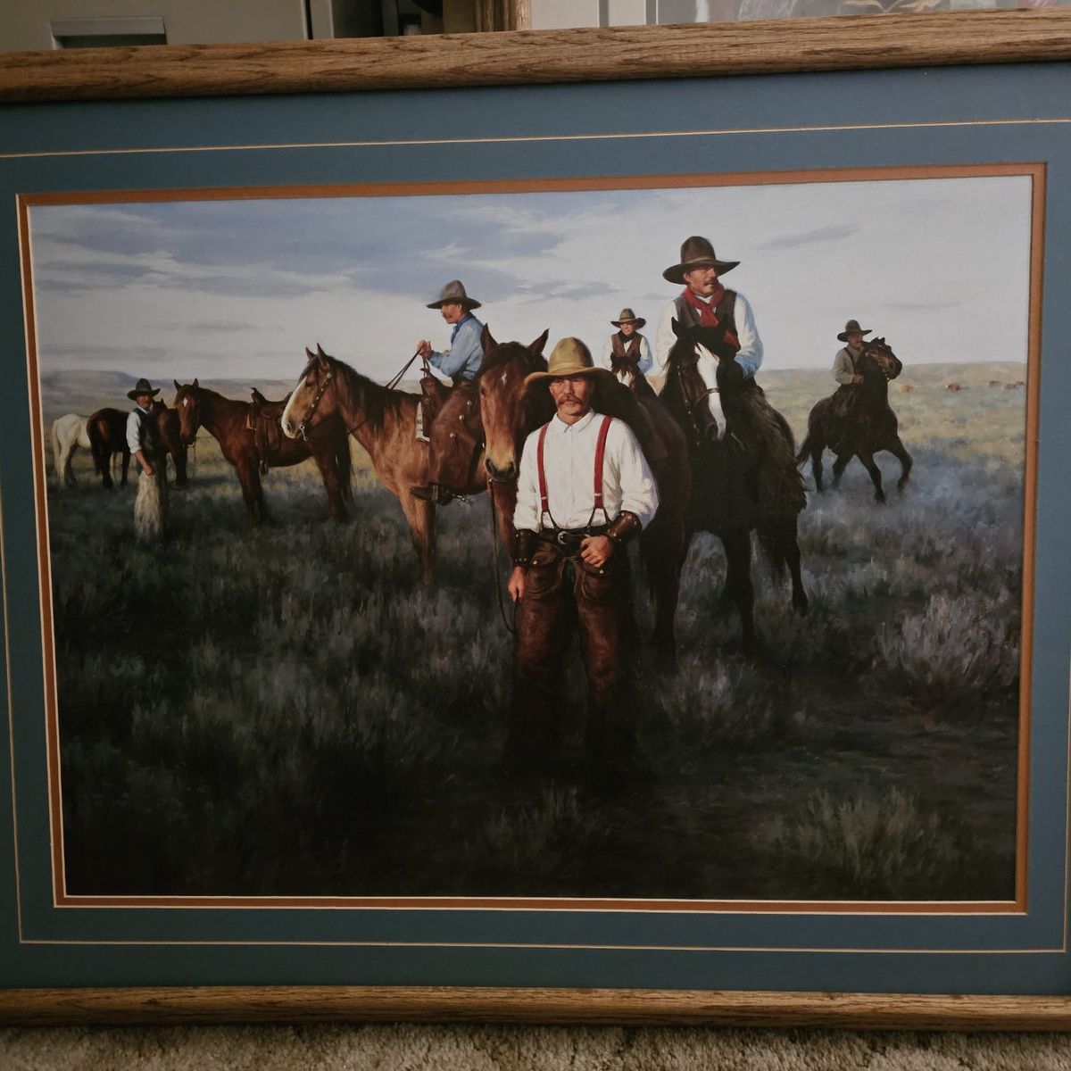 Cowboy framed print