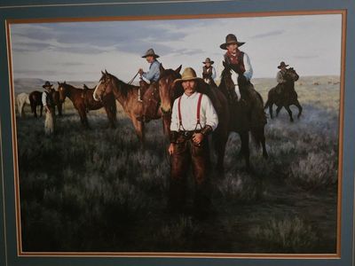 Cowboy framed print