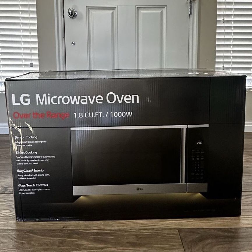LG 1.8 cu ft Over-the-Range Microwave w/ Sensor Cooking, PrintProof Stainless Steel (Model: MVEM1825X)