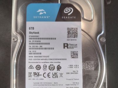 Seagate SkyHawk 6TB ST6000VX001 3.5" SATA III Internal Surveillance Hard Drive (HDD)