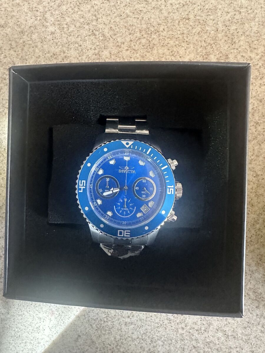 Men's blue and silver Invicta watch 21890 new in box