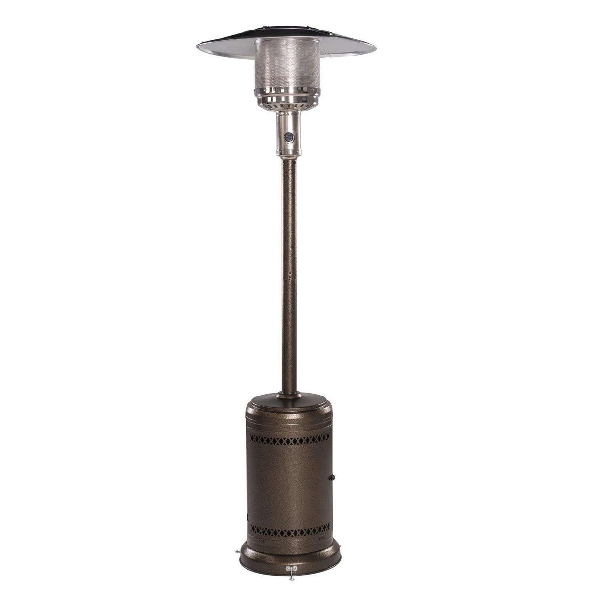 Living Accents 47000 BTU Propane Steel Freestanding Patio Heater 250 sq ft & 20 lb empty tank