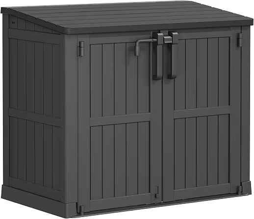 Resin Outdoor Storage Shed - Black or Brown/Beige available