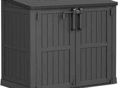Resin Outdoor Storage Shed - Black or Brown/Beige available