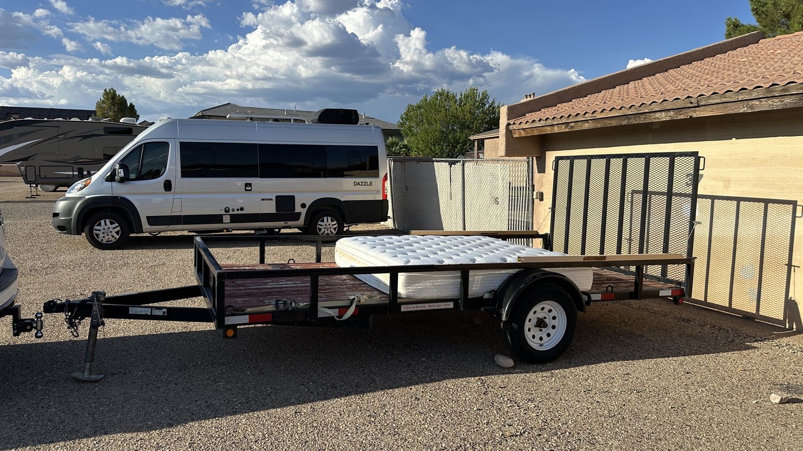 7x14’ Utility Trailer, Single Axle, solid