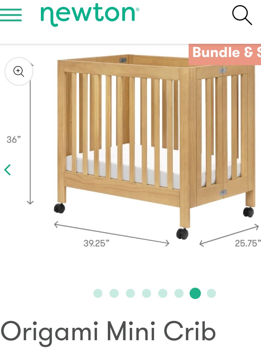 Newton Baby Origami Mini Crib + Breathable Newton Baby Mattress 