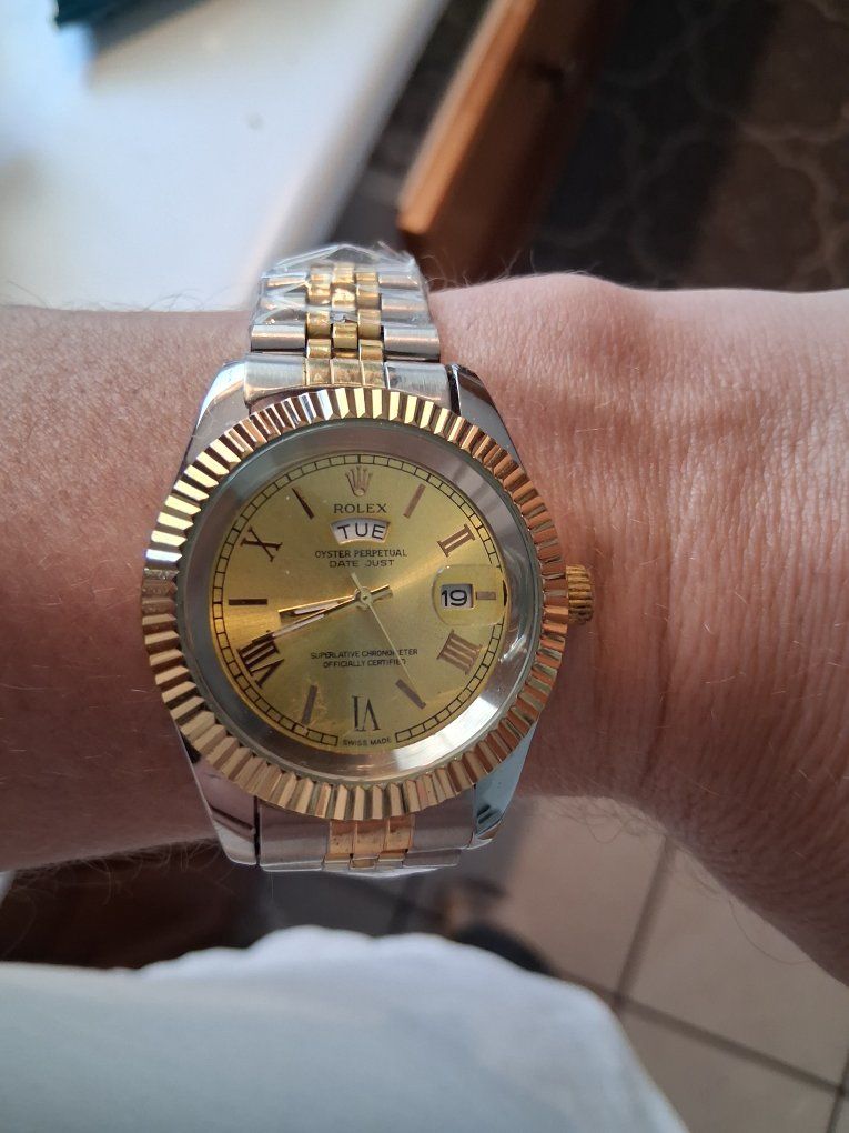 Rolex Oyster Perpetual Day-Date Gold Tone & Stainless Steel Watch