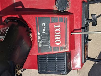 Toro CCR2000 4.5 HP single stage snow blower