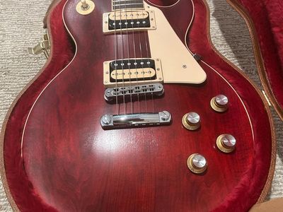 Gibson Les Paul Traditional Pro V Satin Mahogany Top 2020 - Satin Wine Red