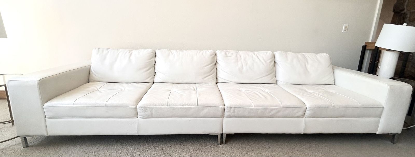 White Leather Sofa