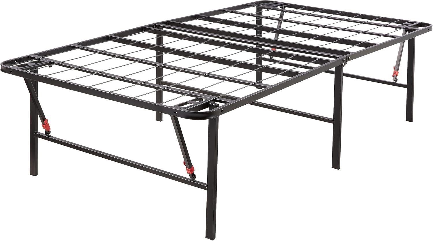 Amazon Basics Foldable Metal Platform Bed Frame with Tool Free Setup, 18 Inches high