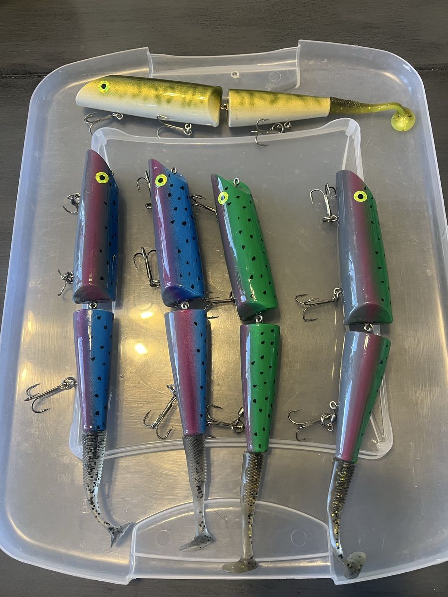 Wood Handcrafted Lake Trout Lures