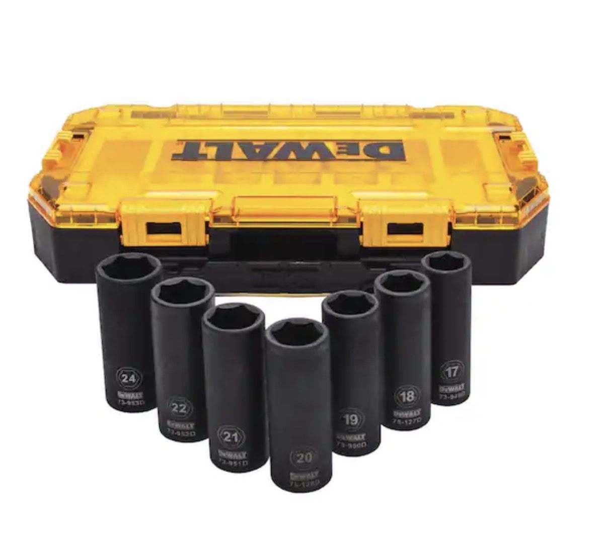 DEWALT 1/2 in. Drive Metric Impact Socket Set (7-Piece