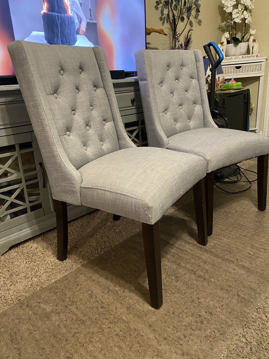Side Chairs  2, Light Gray