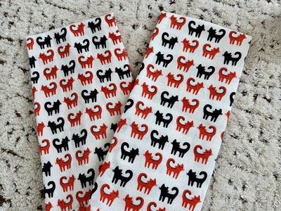 Halloween Cat Kitchen Towels