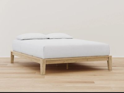 Bamboo platform bed frame - queen size, New, easy assembly, Japanese joinery