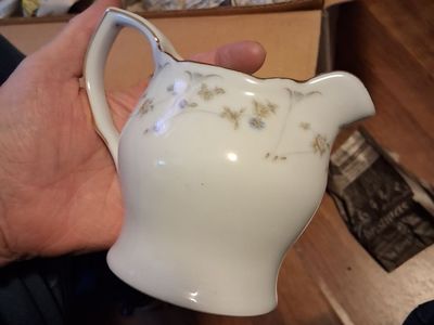 vintage china 8 pc set with sugar and creamer set