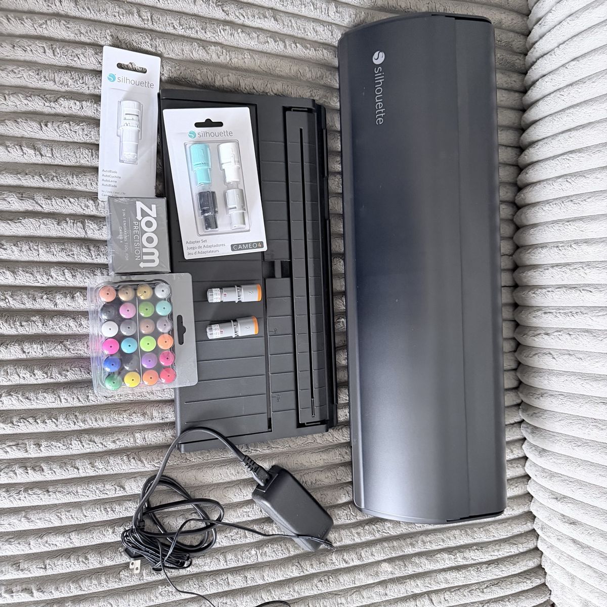 Silhouette Cameo 5 Cutting Machine Bundle with Tools and Adapters