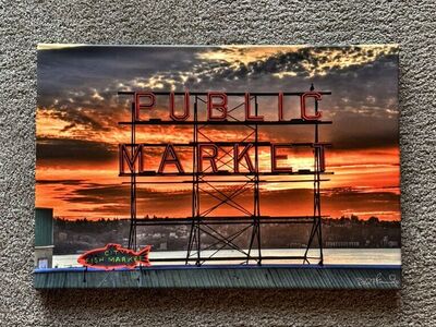 Seattle Public Market Canvas Print
