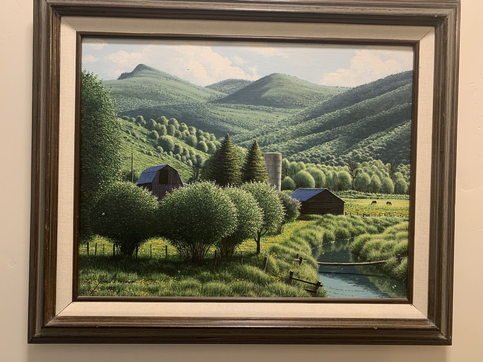 John L. Myrup "Glendale Meadows" Framed Landscape Painting - Original Art