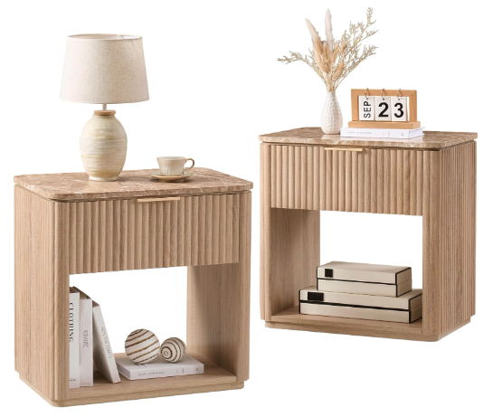 new pair of fluted night stands