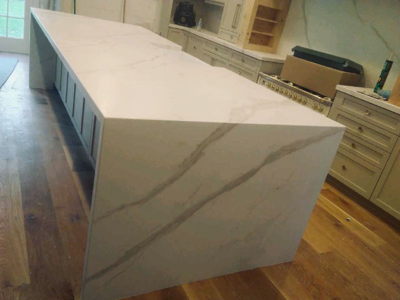 Porcelain Single Slab Cavacatta Oro, 126x64, 12mm, Granite Marble Quartz Quartzite Counters Countertops on Cabinets