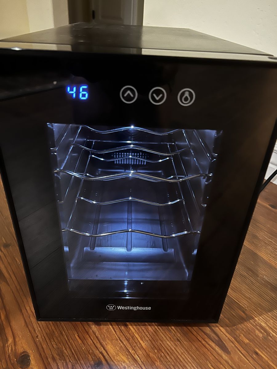 Westinghouse 8-Bottle Wine Cooler Refrigerator Black with Digital Display