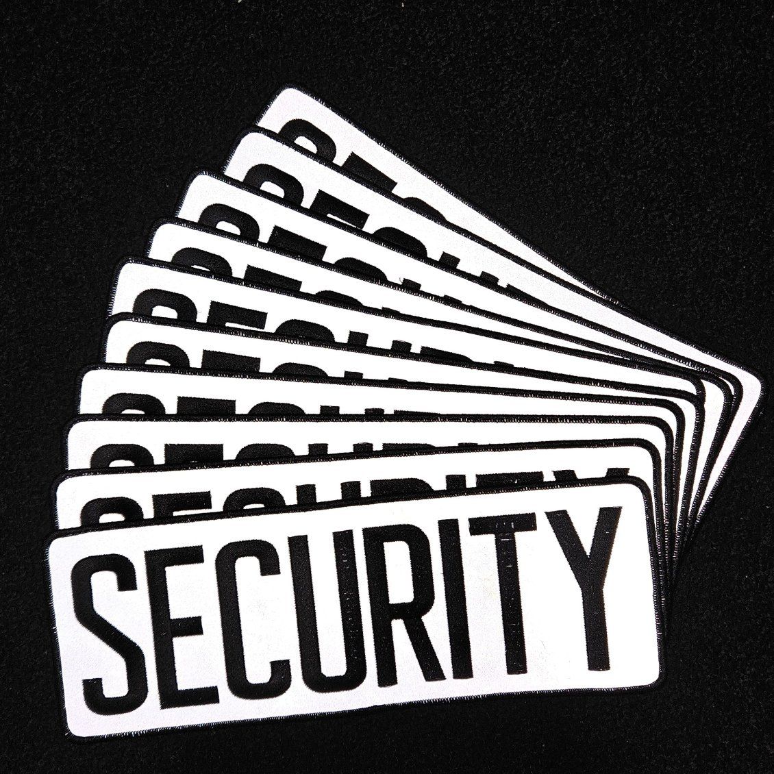 Iron on 11×4 Reflective Security patches