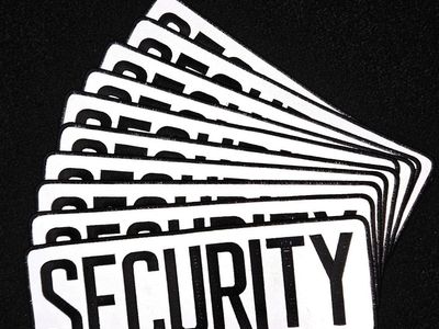 Iron on 11×4 Reflective Security patches