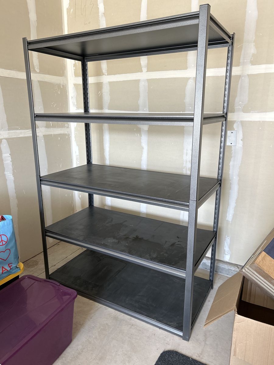 Heavy-Duty 5-Tier Garage Storage Shelving Unit - Adjustable Metal Rack